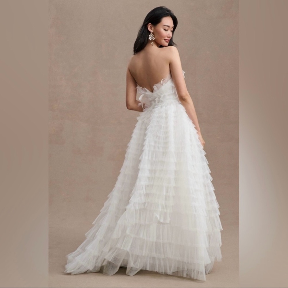 MacDuggal Ruffle & Feather Dress #20530 MRSP $798 - Picture 3 of 14